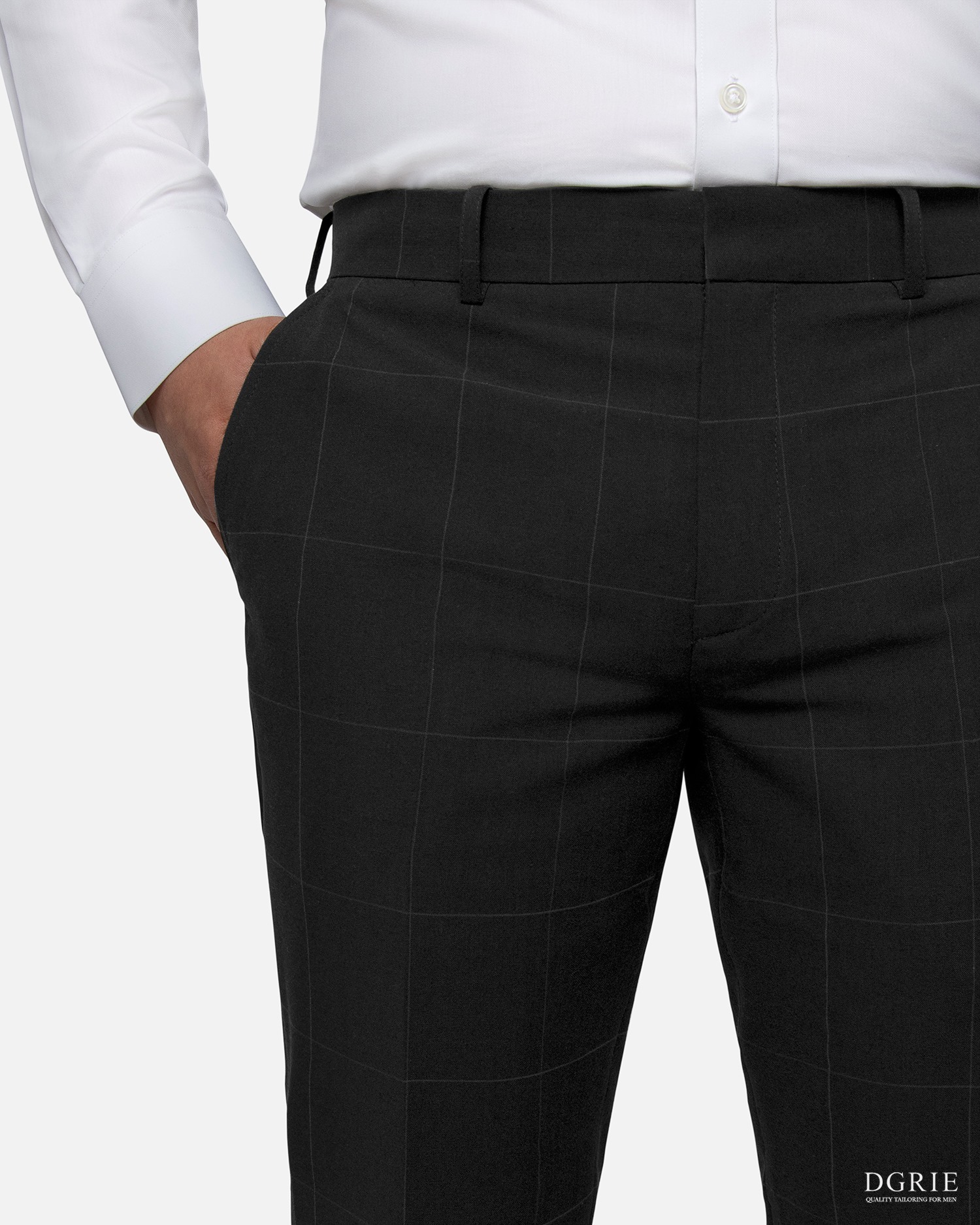 black windowpane pants dgrie