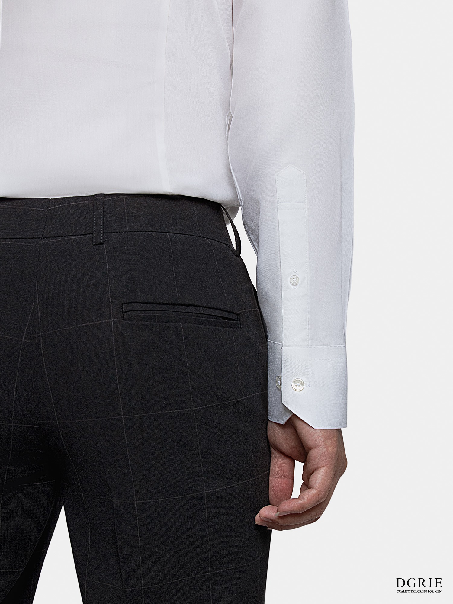 dgrie original white shirt hidden button dgrie