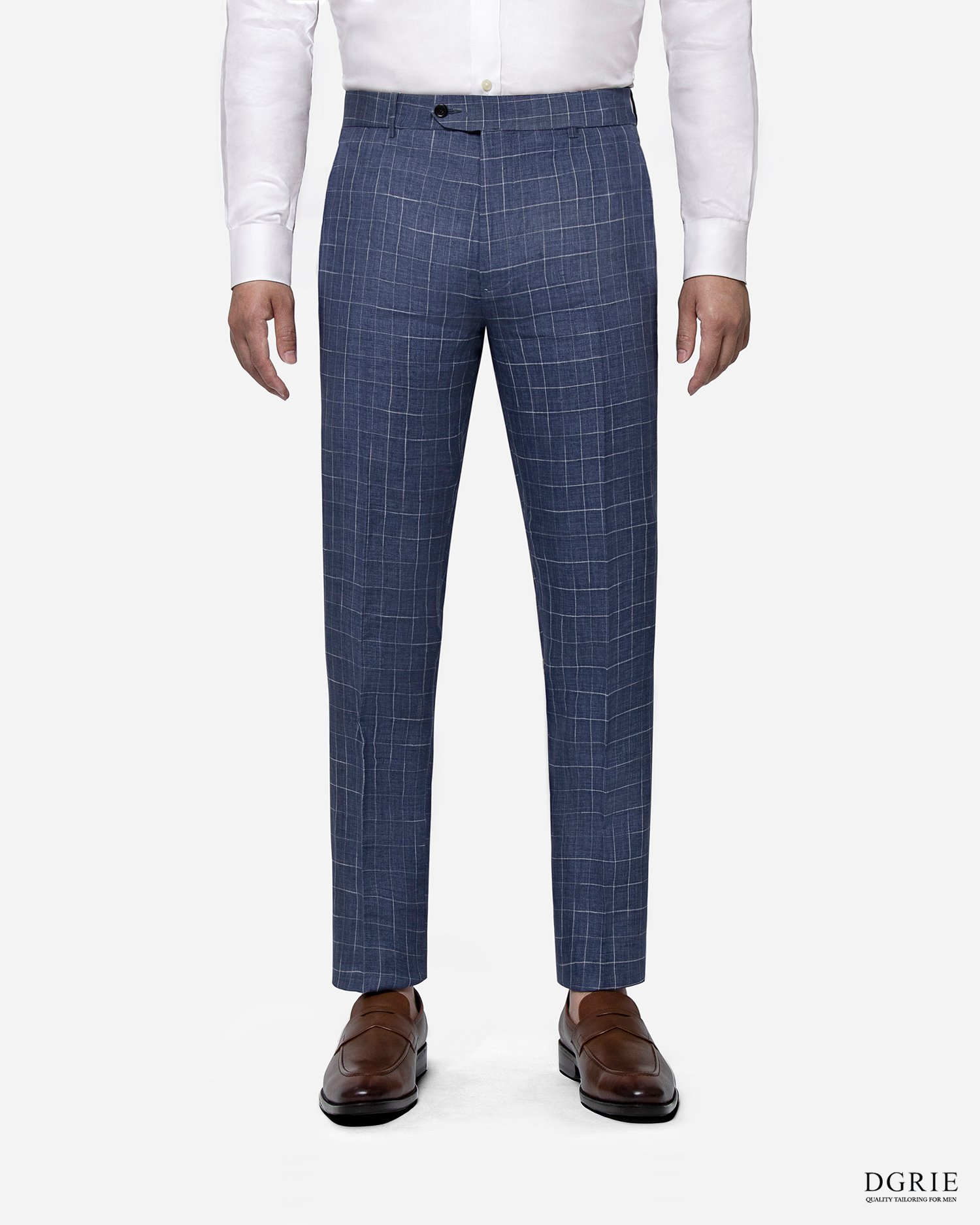 navy windowpane peak linen suit dgrie dgrie 4