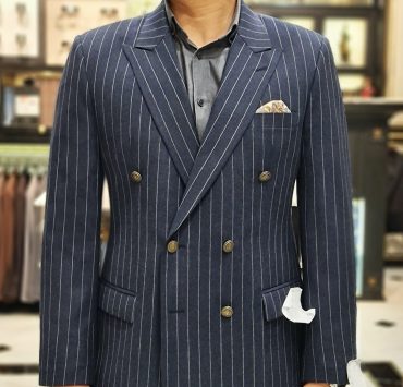 dgrie bespoke navy stripe db 100 wool dgrie 1