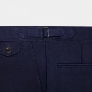 dgrie navy silver buckle pocket linen pants dgrie 1