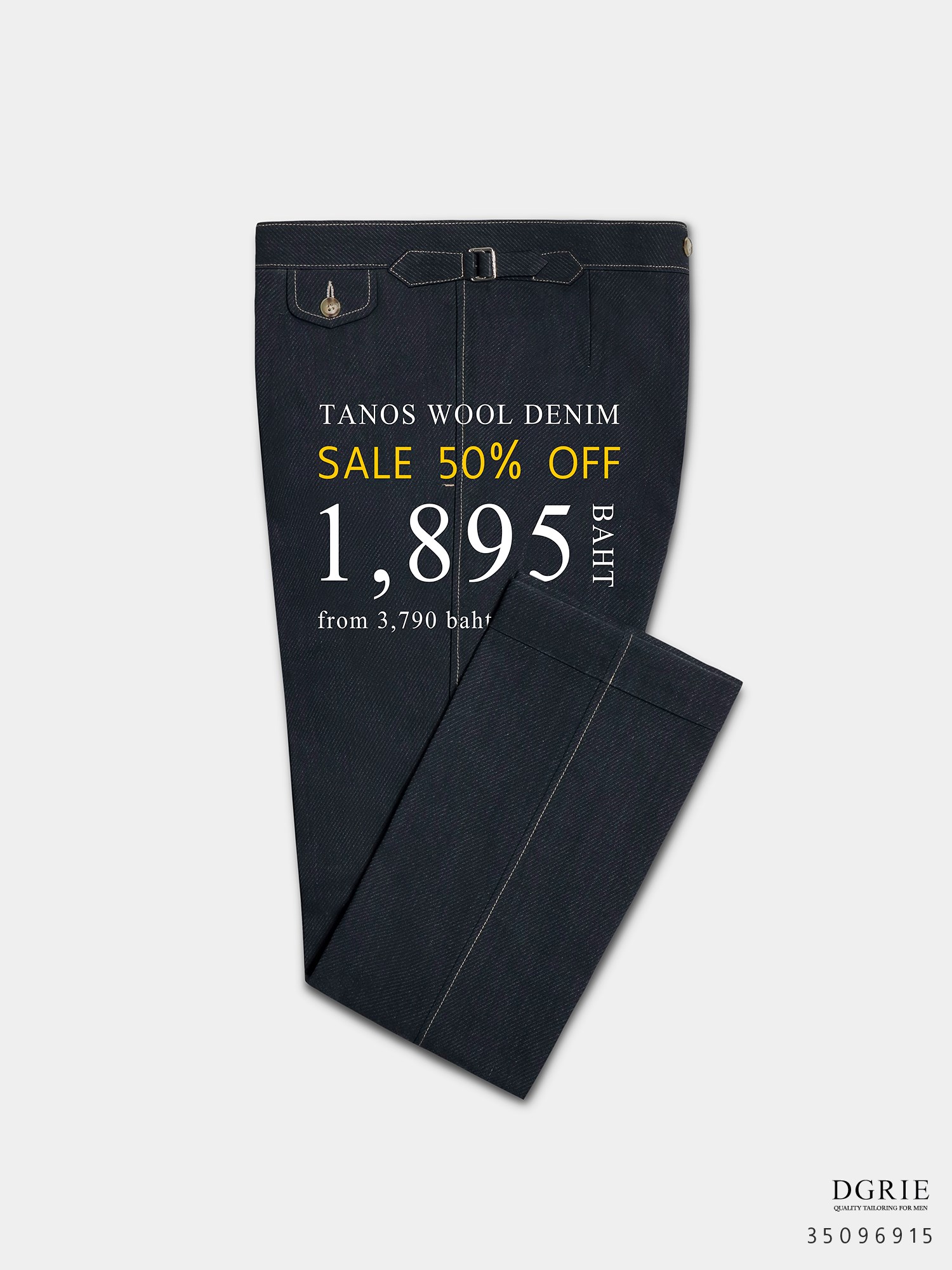 dgrie tanos dark navy wool denim pants dgrie 2