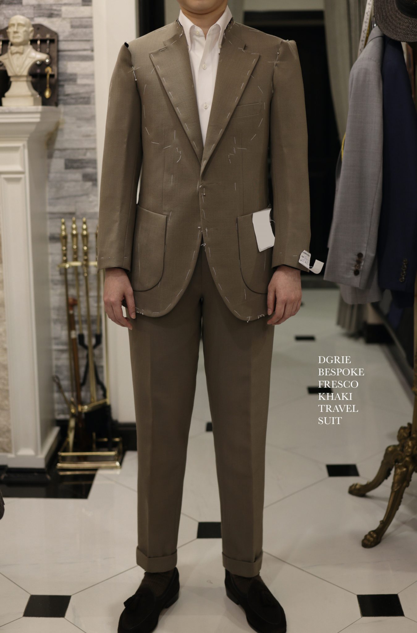 fitting flannel grey herringbone dgrie 10