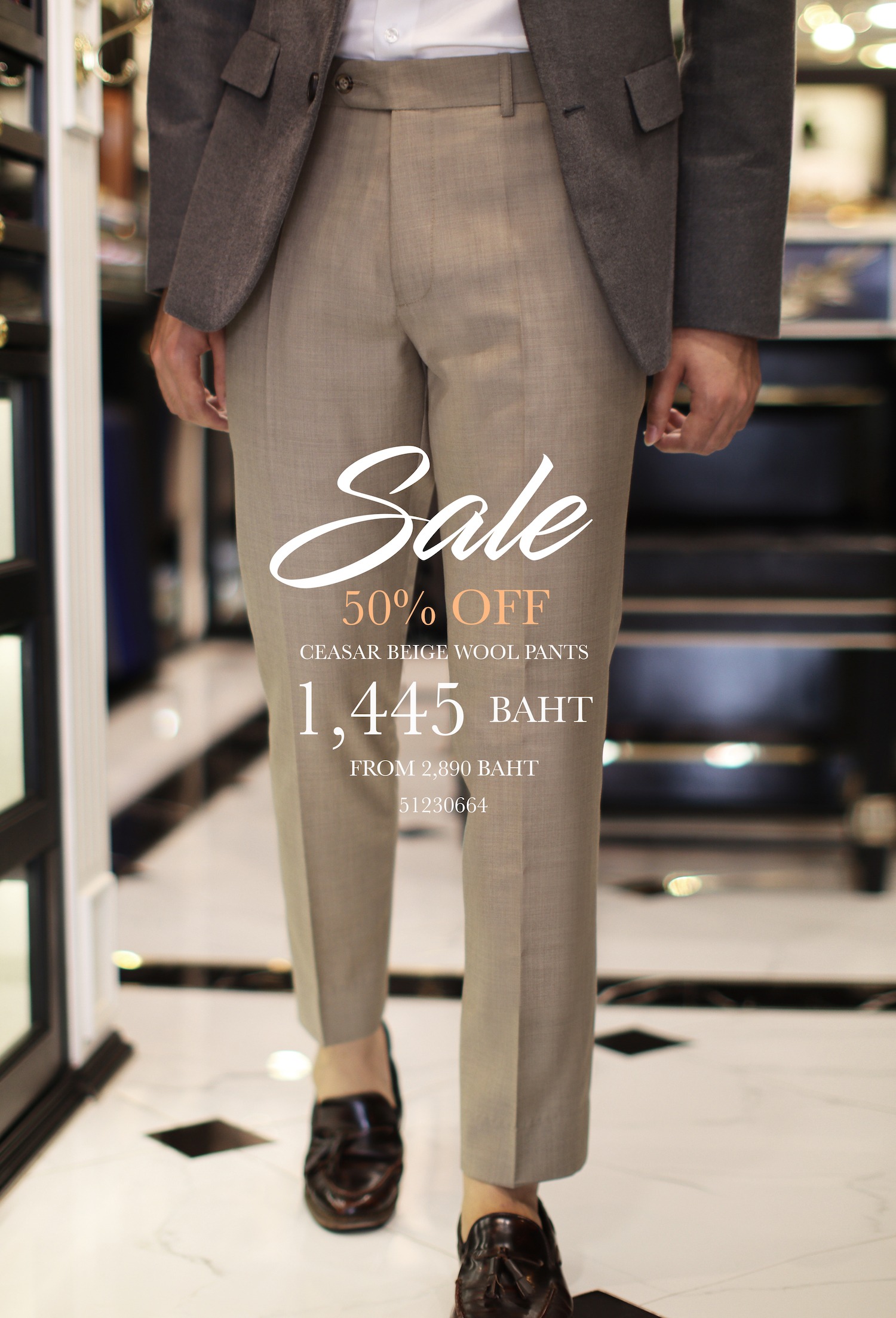 ceasar beige wool pants dgrie