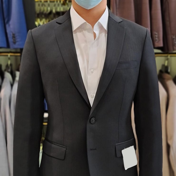 dgrie bespoke black herringbone suit dgrie