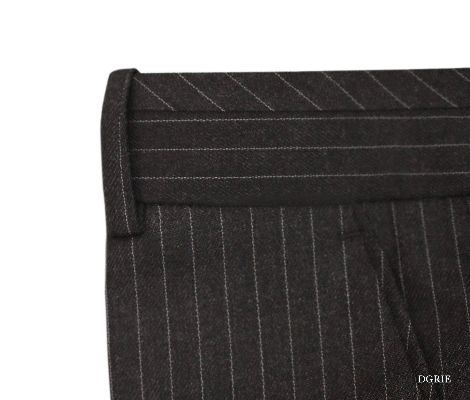 grey pinstipe suit hand made dgrie 4