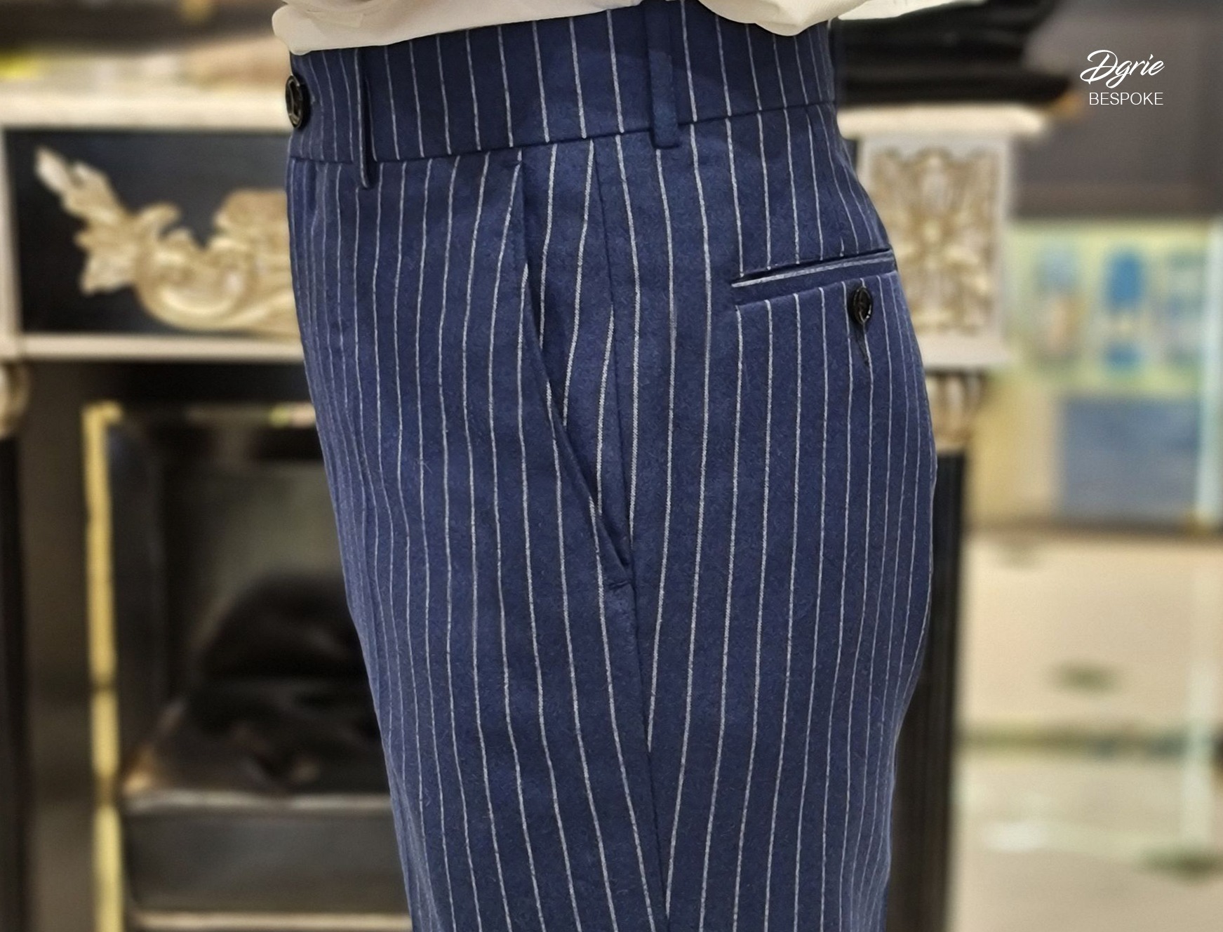 heavy pinstripe flannel pants dgrie 1