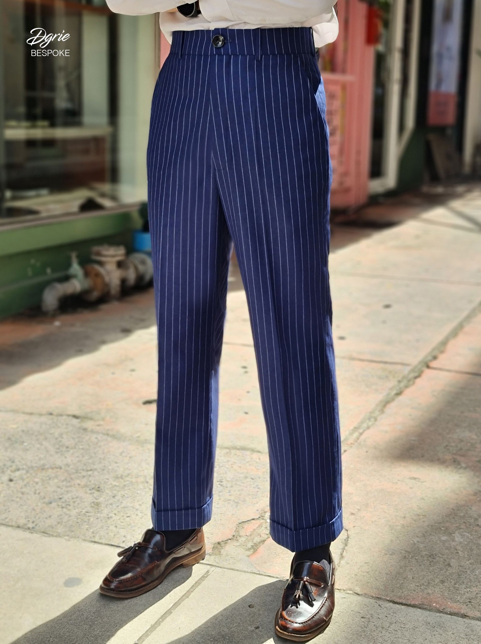 heavy pinstripe flannel pants dgrie 2