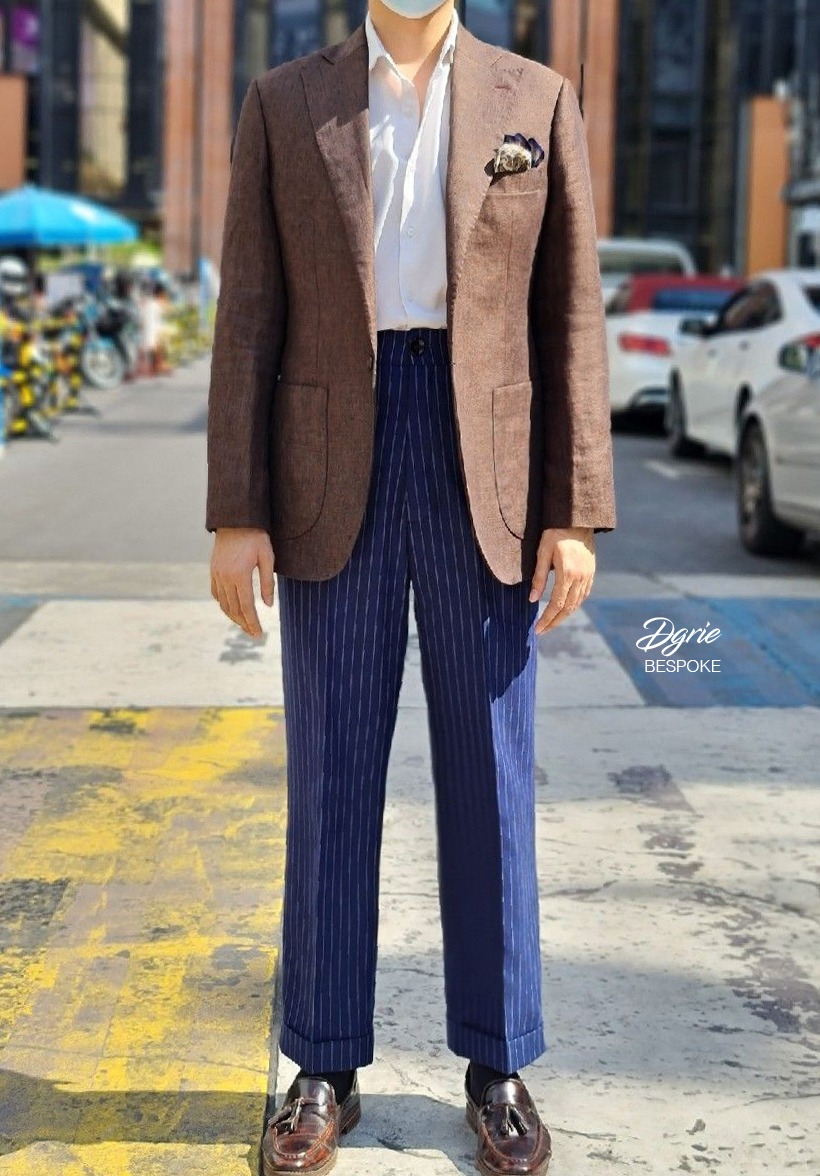red brown linen classic blazer dgrie