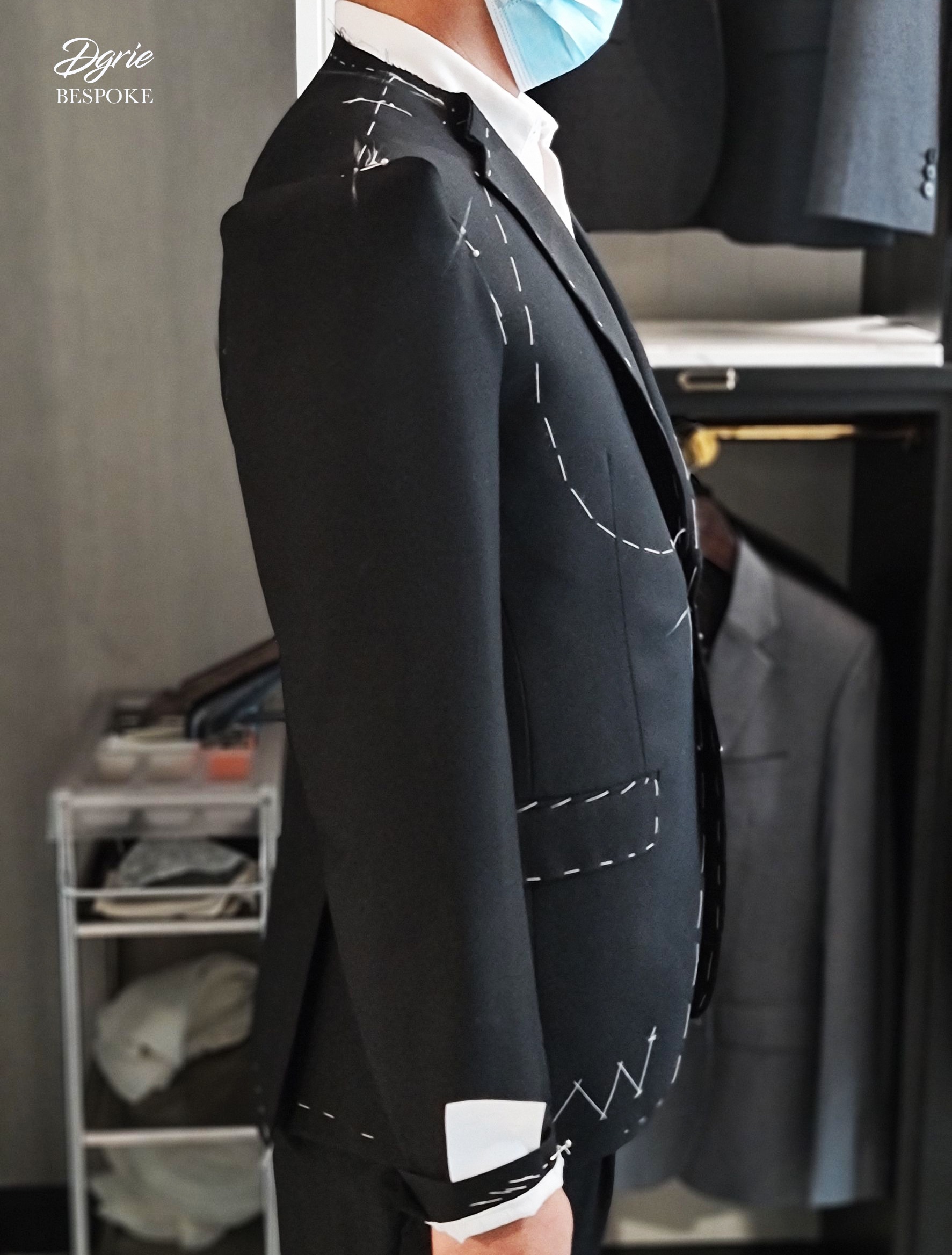 dgrie fitting super black pure wool dgrie 1