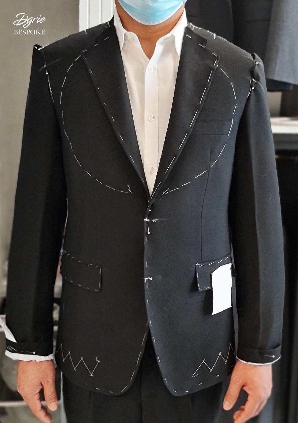 dgrie fitting super black pure wool dgrie