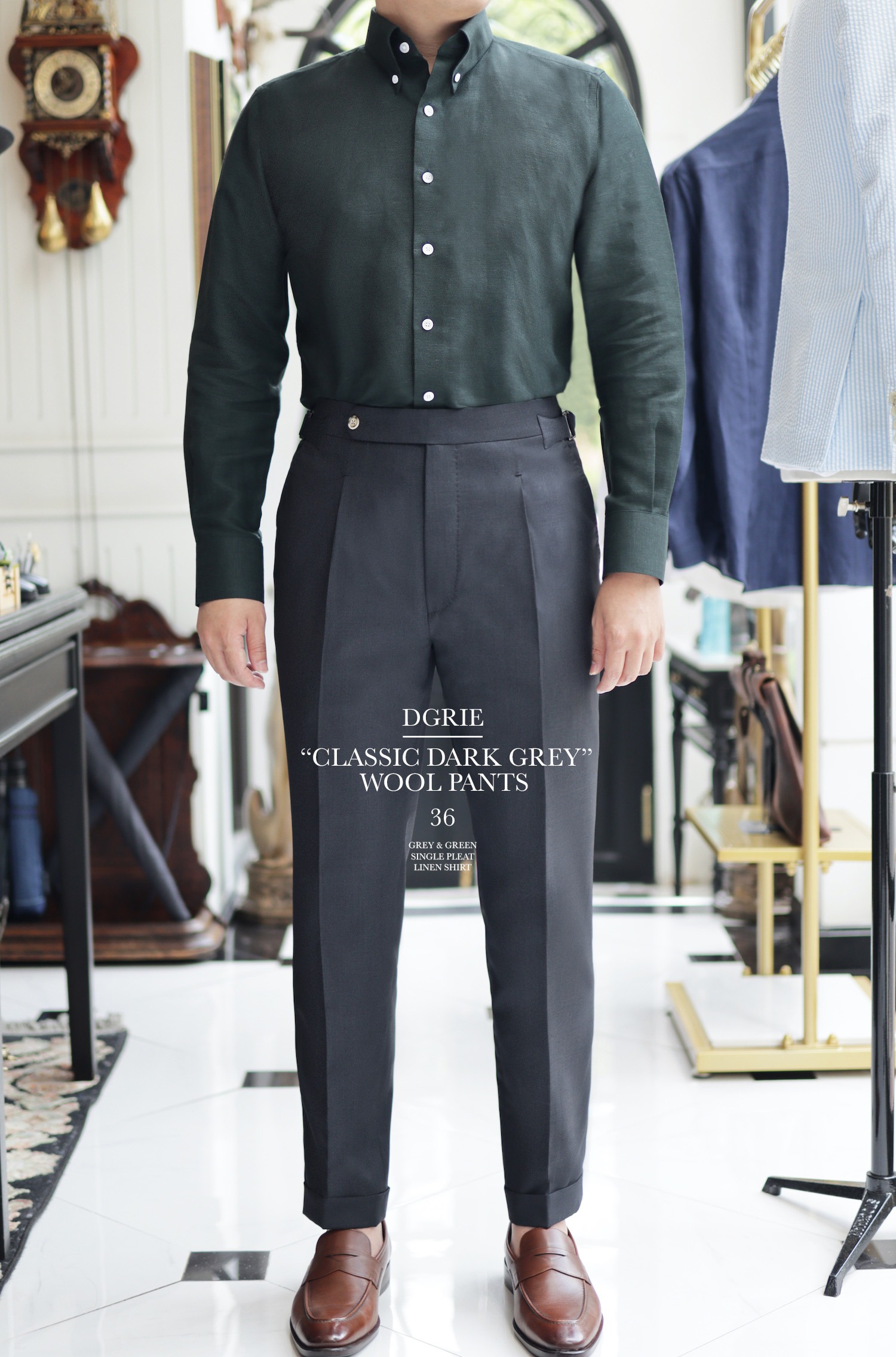 dgrie pants 36 classic dark grey dgrie 5
