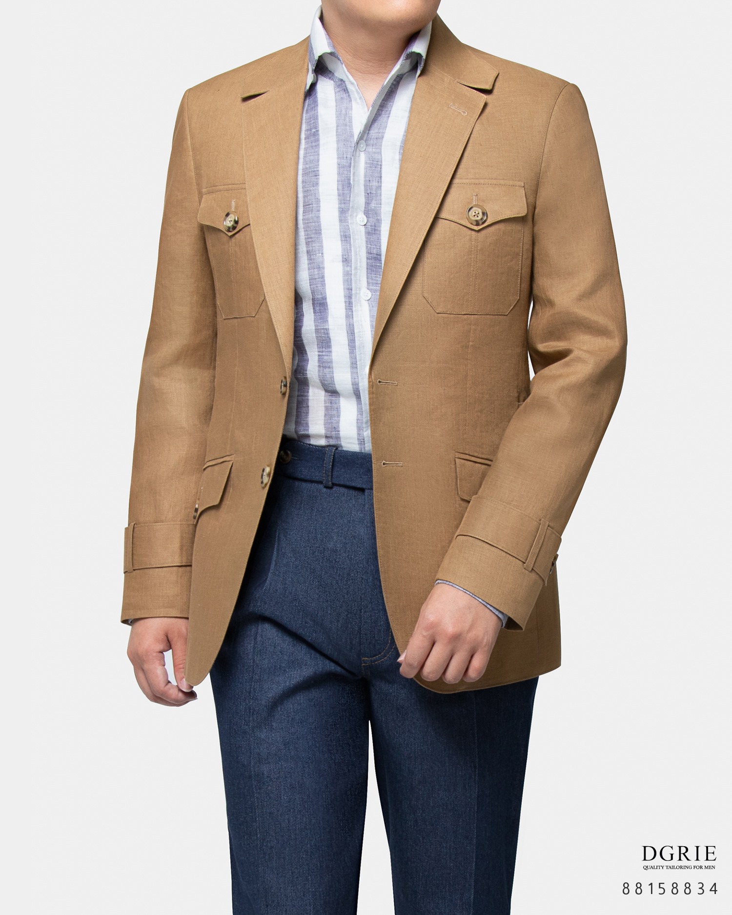 vintage safari khaki jacket dgrie