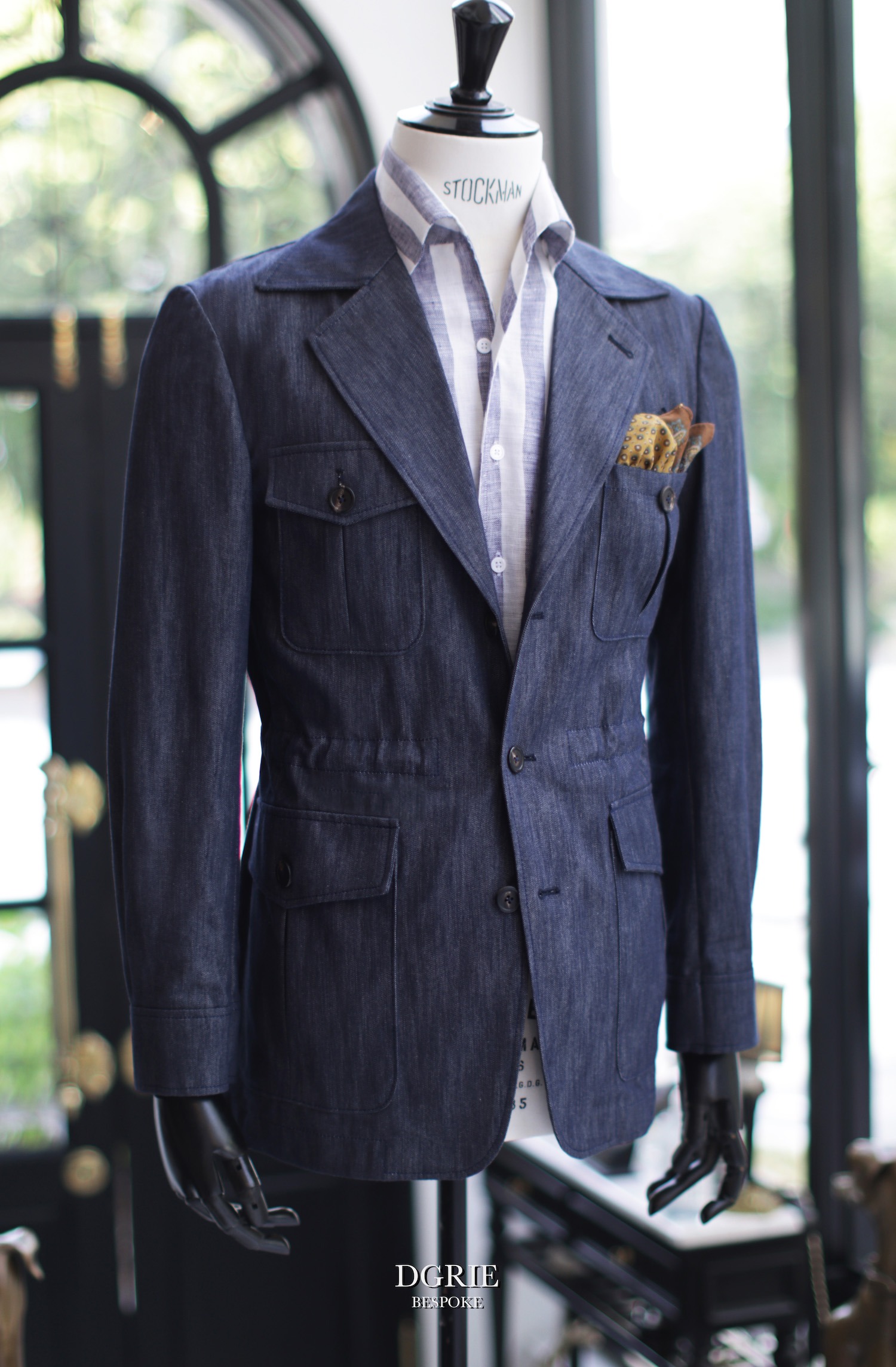 dgrie denim safari jacket dgrie