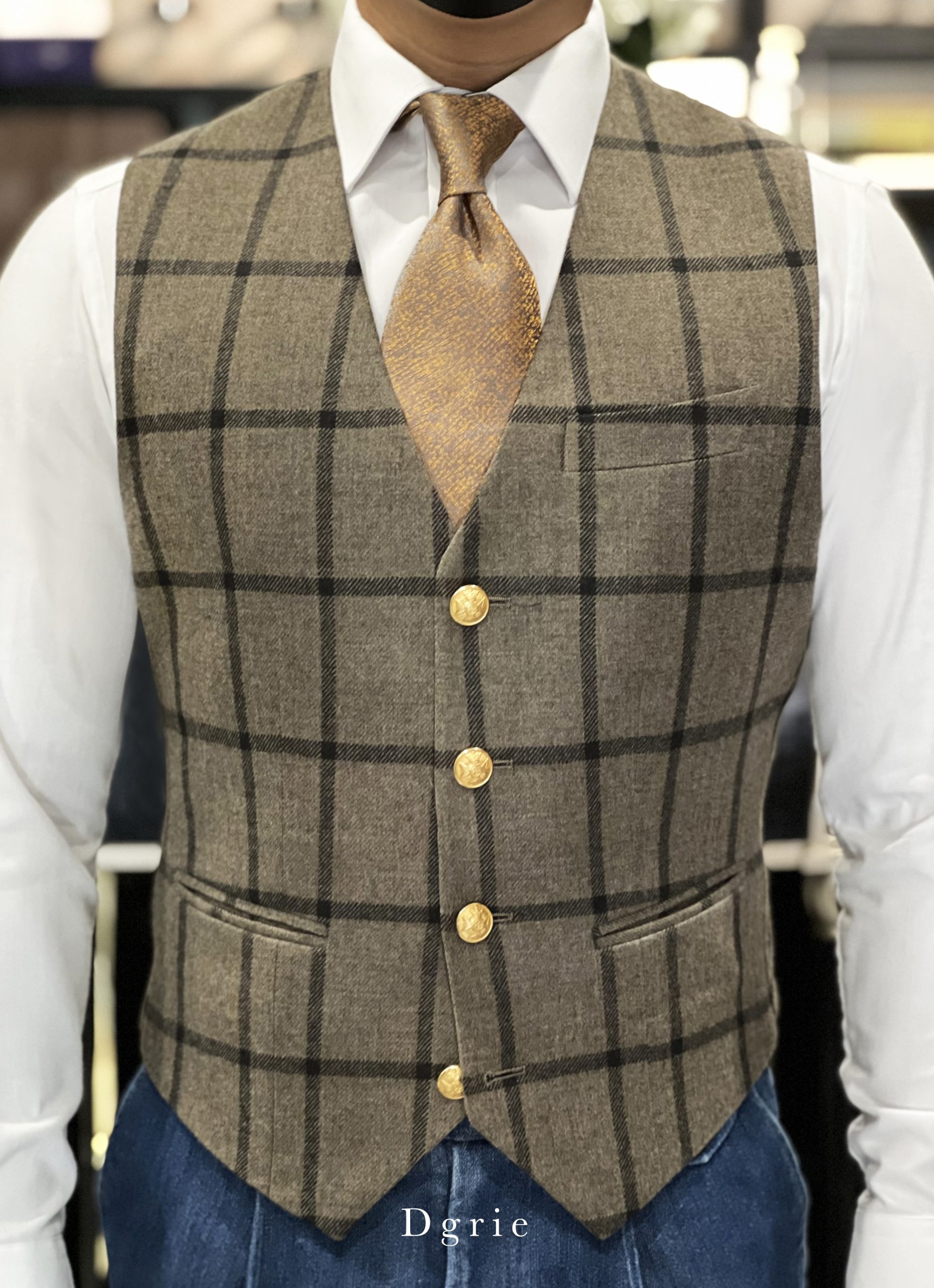 classic brown flannel vest dgrie 3