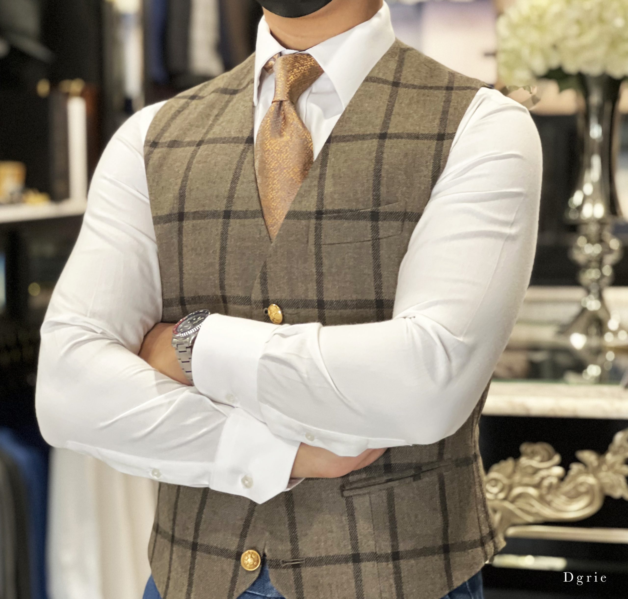 classic brown flannel vest dgrie 4