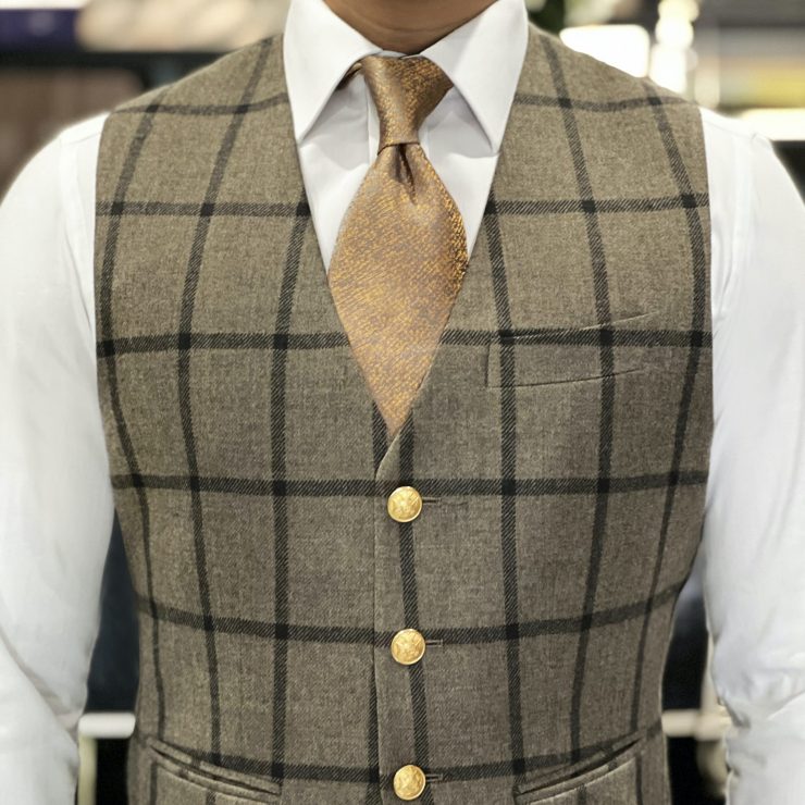 classic brown flannel vest dgrie 5