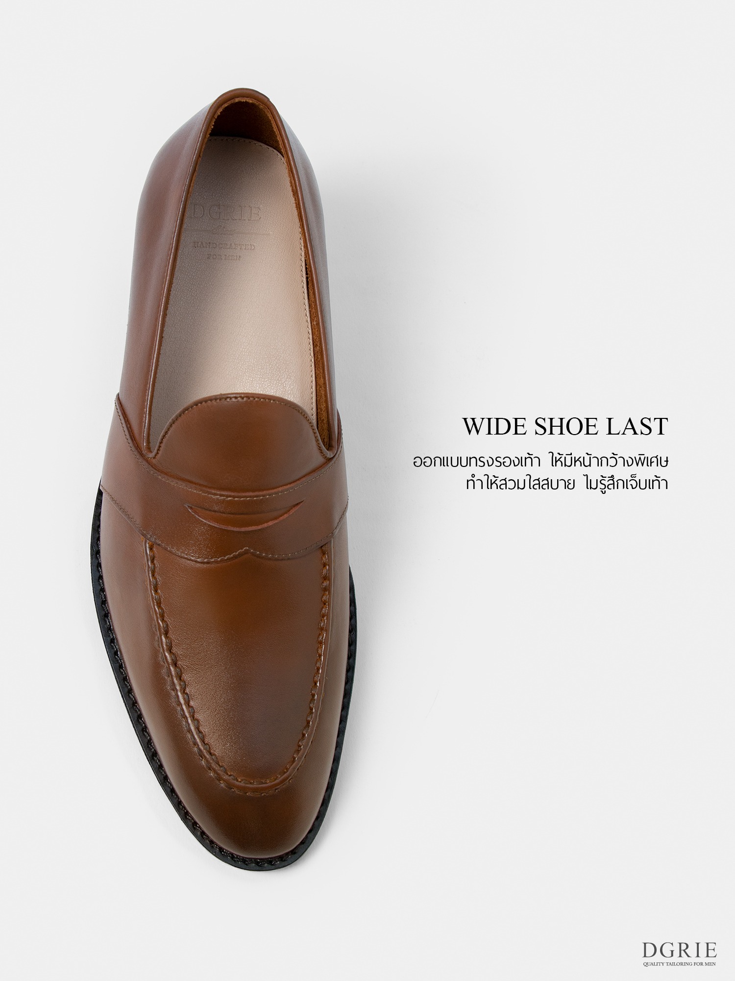 cognac full strap penny loafer dgrie 1
