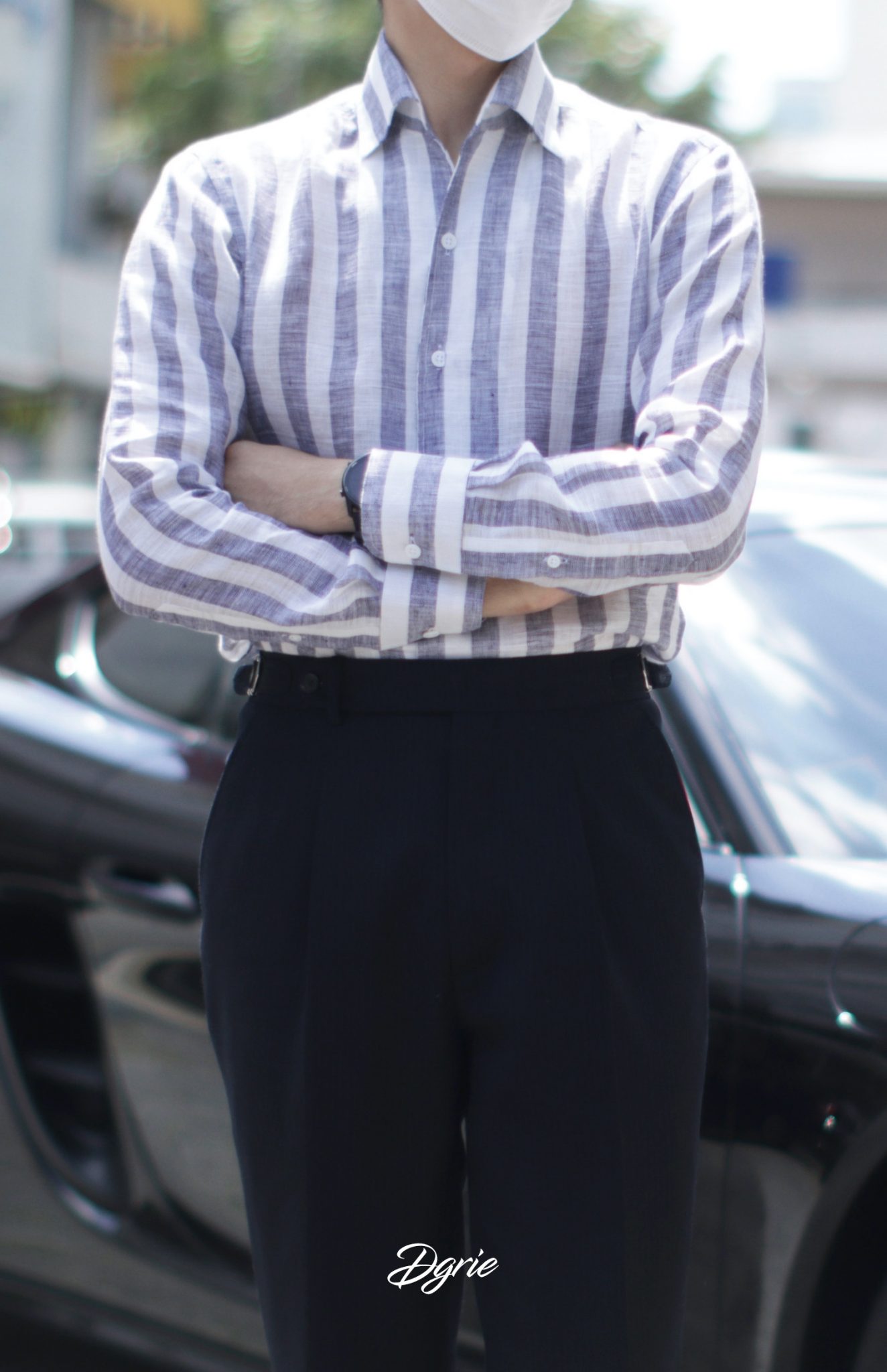 custom classic denim one piece collar shirt dgrie 2