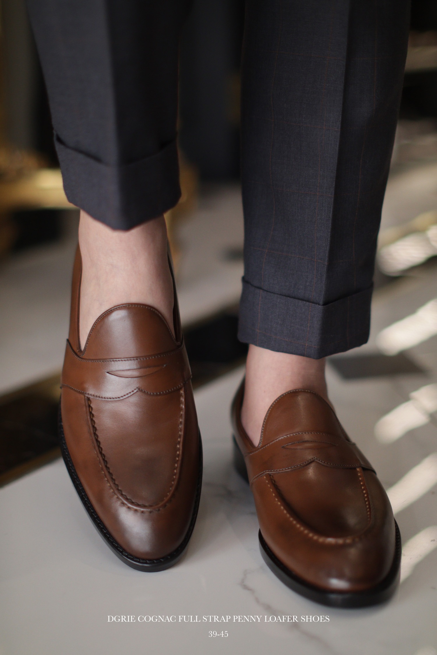 dgrie cognac full strap penny loafer shoes dgrie 4 dgrie cognac full strap penny loafer shoes dgrie 4