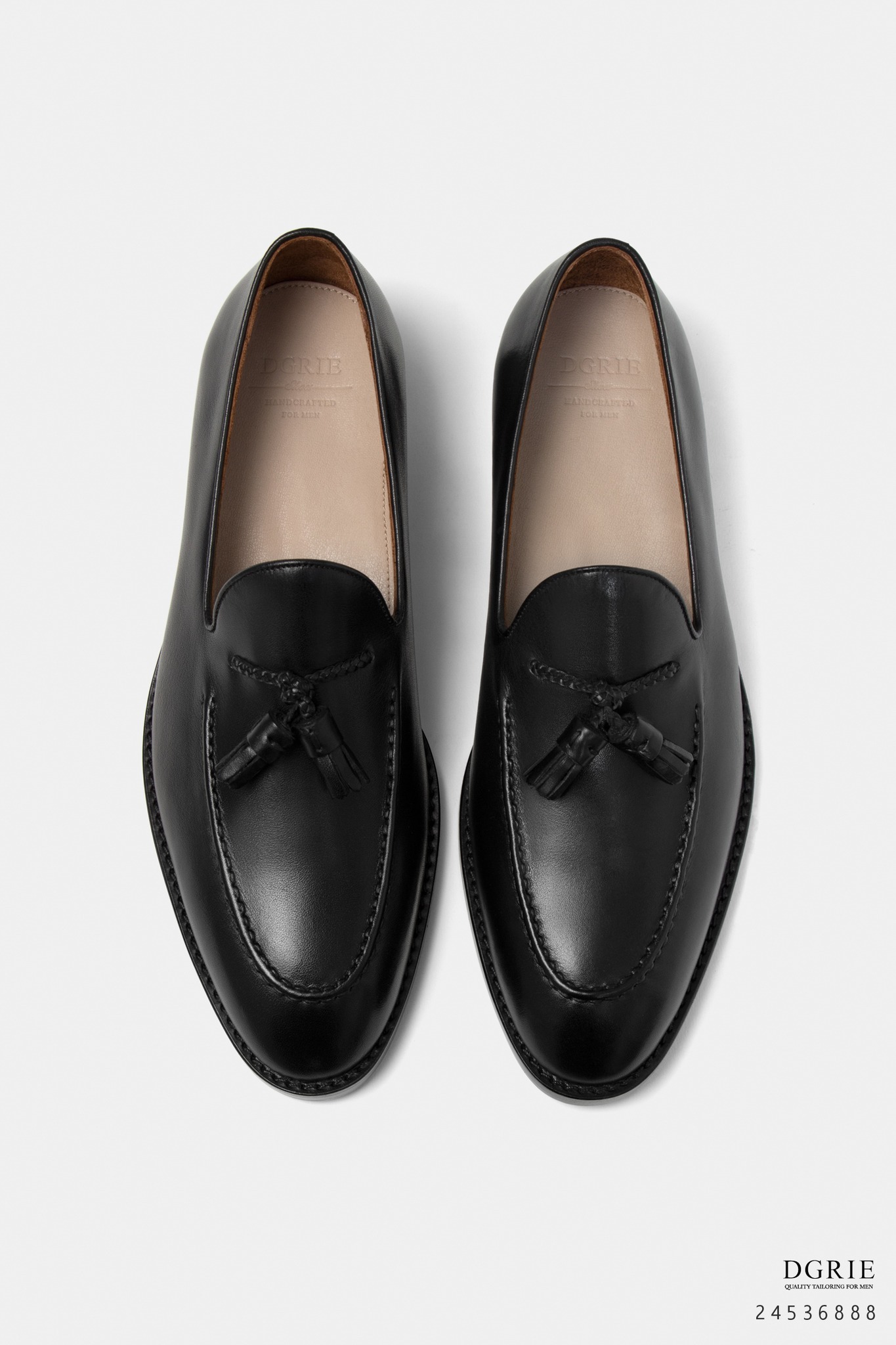 dgrie black tassel loafer shoes dgrie