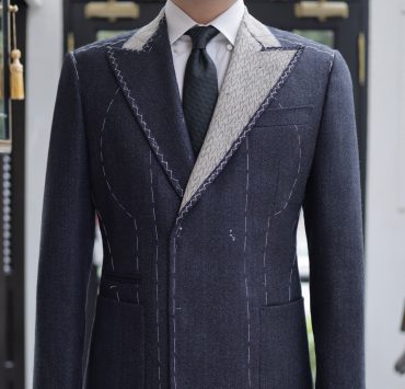 navy flannel db suit full canvas dgrie 10