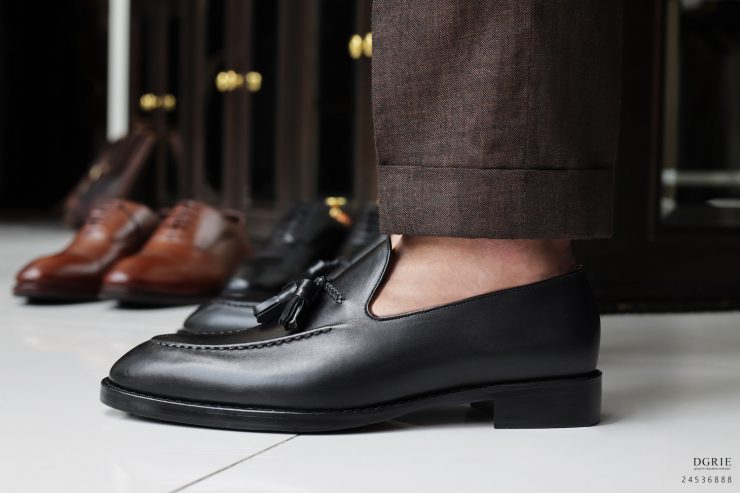 dgrie black tassel loafer shoe dgrie