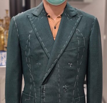 fitting 2nd db green suit full canvas dgrie 3
