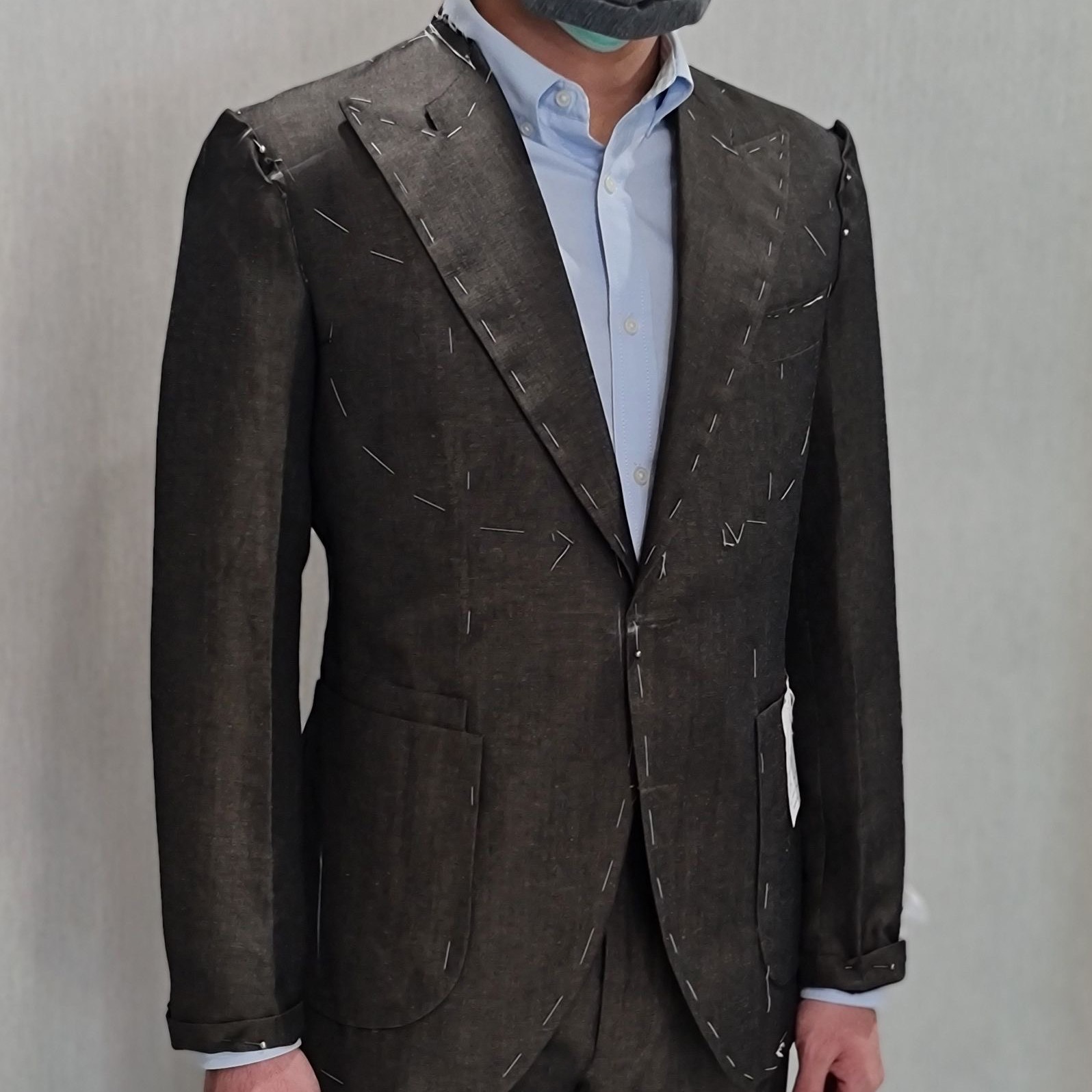 italy d brown linen suit dgrie 5