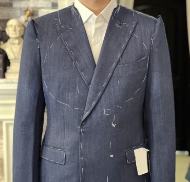 fitting blue herringbone db suits dgrie 1