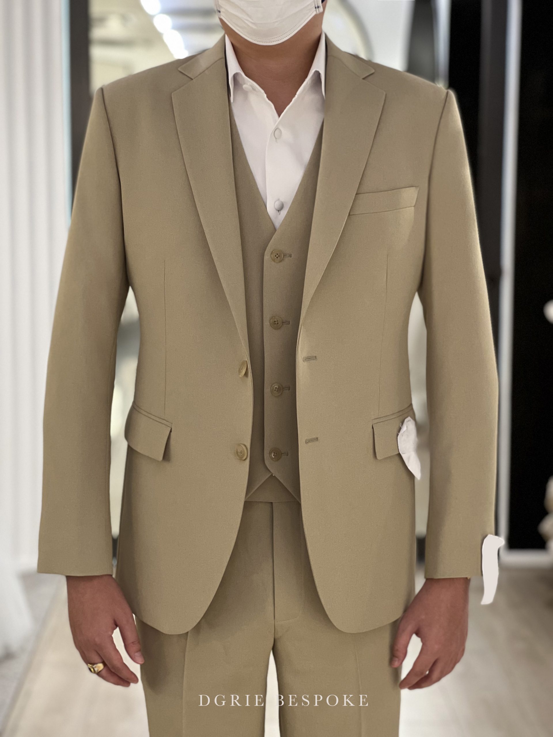 dgrie khaki 3 piece suit dgrie