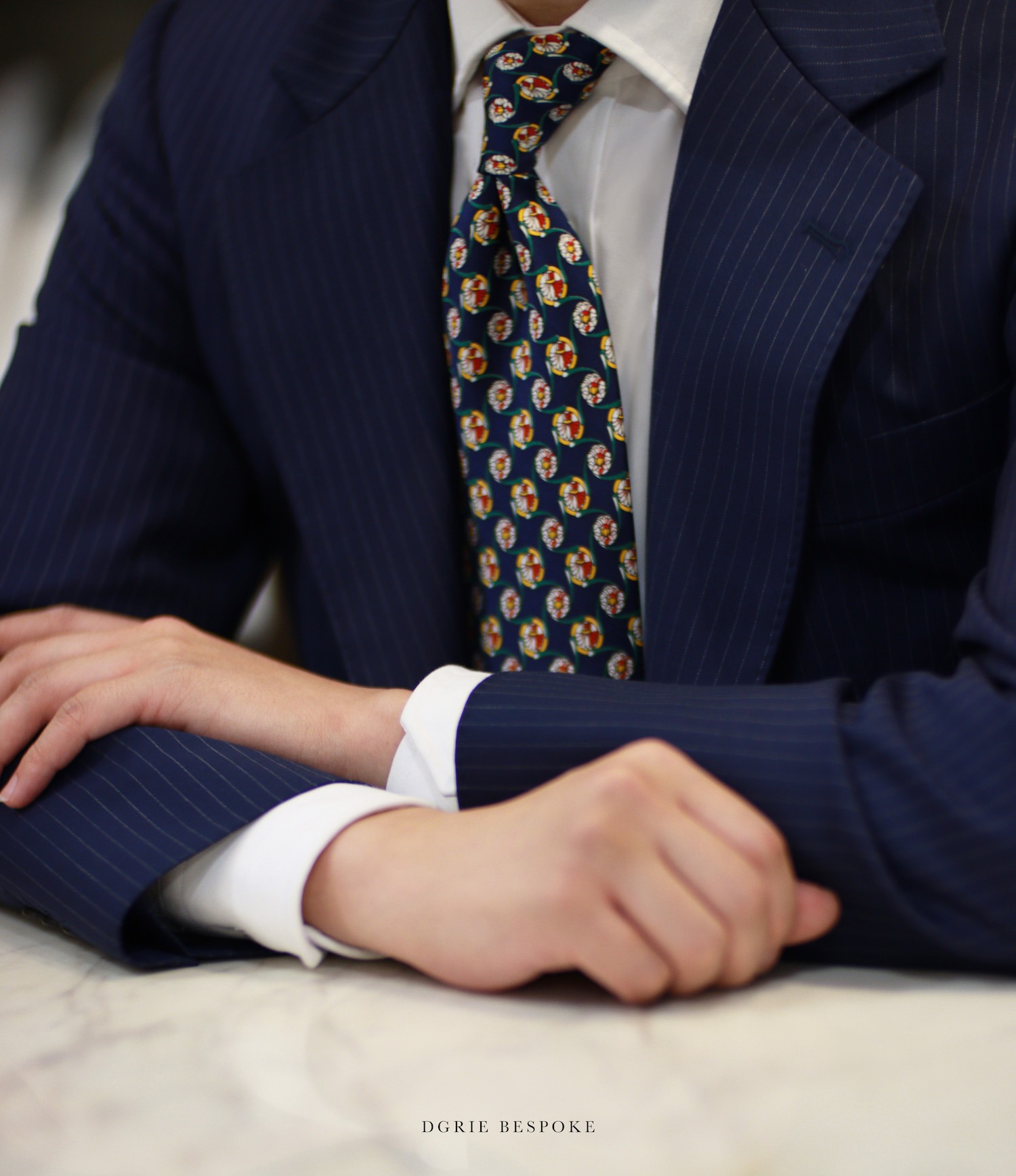 pinstripe navy grey pants dgrie