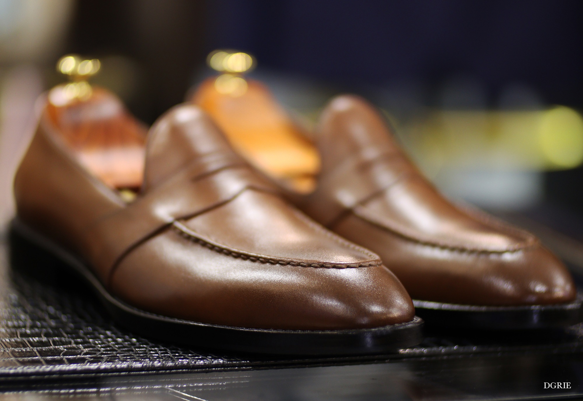 brown cognac full strap penny loafer dgrie 3