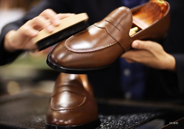 brown cognac full strap penny loafer dgrie