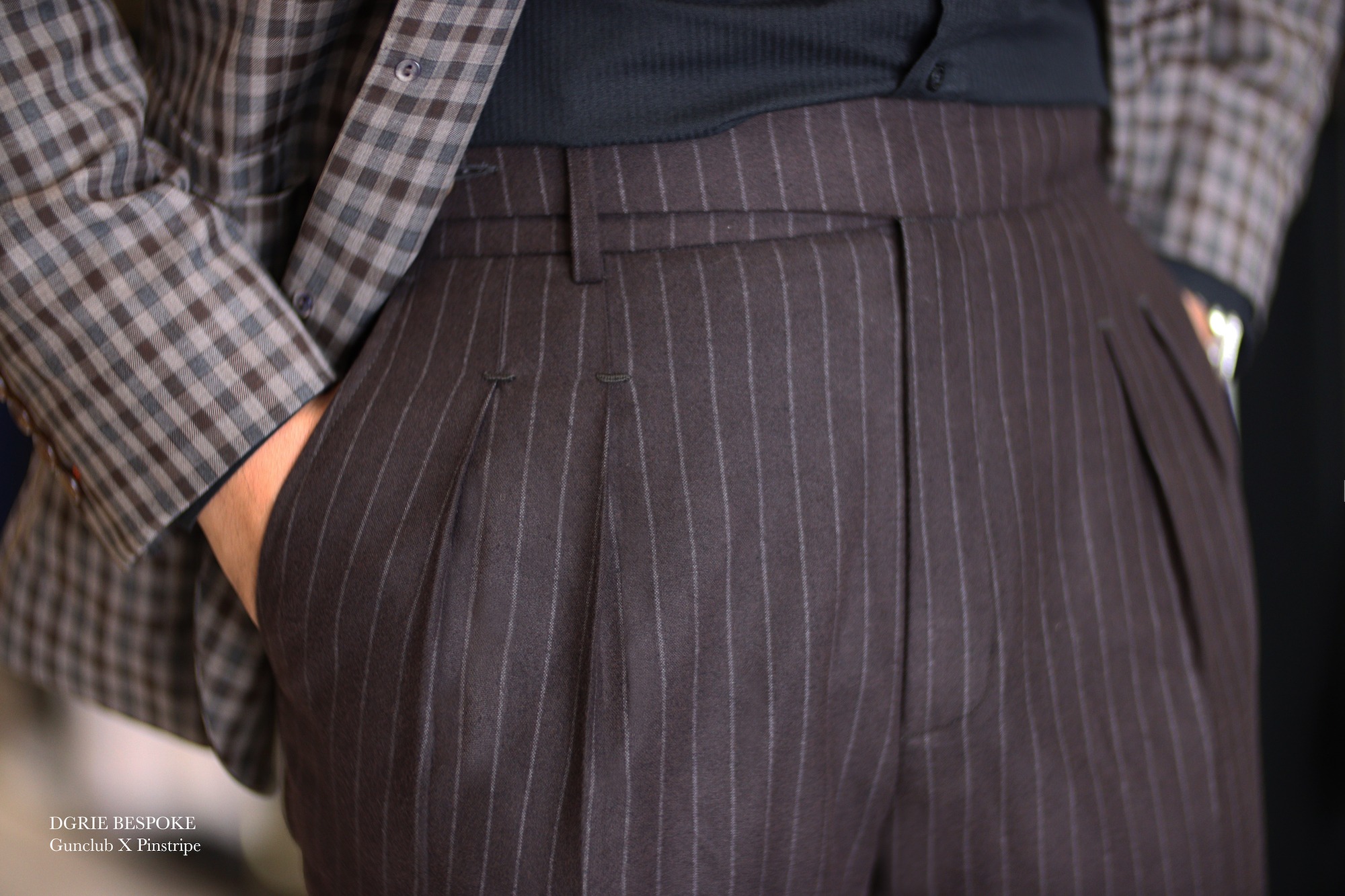 dgrie gun club check x chalk stripe pants dgrie 1