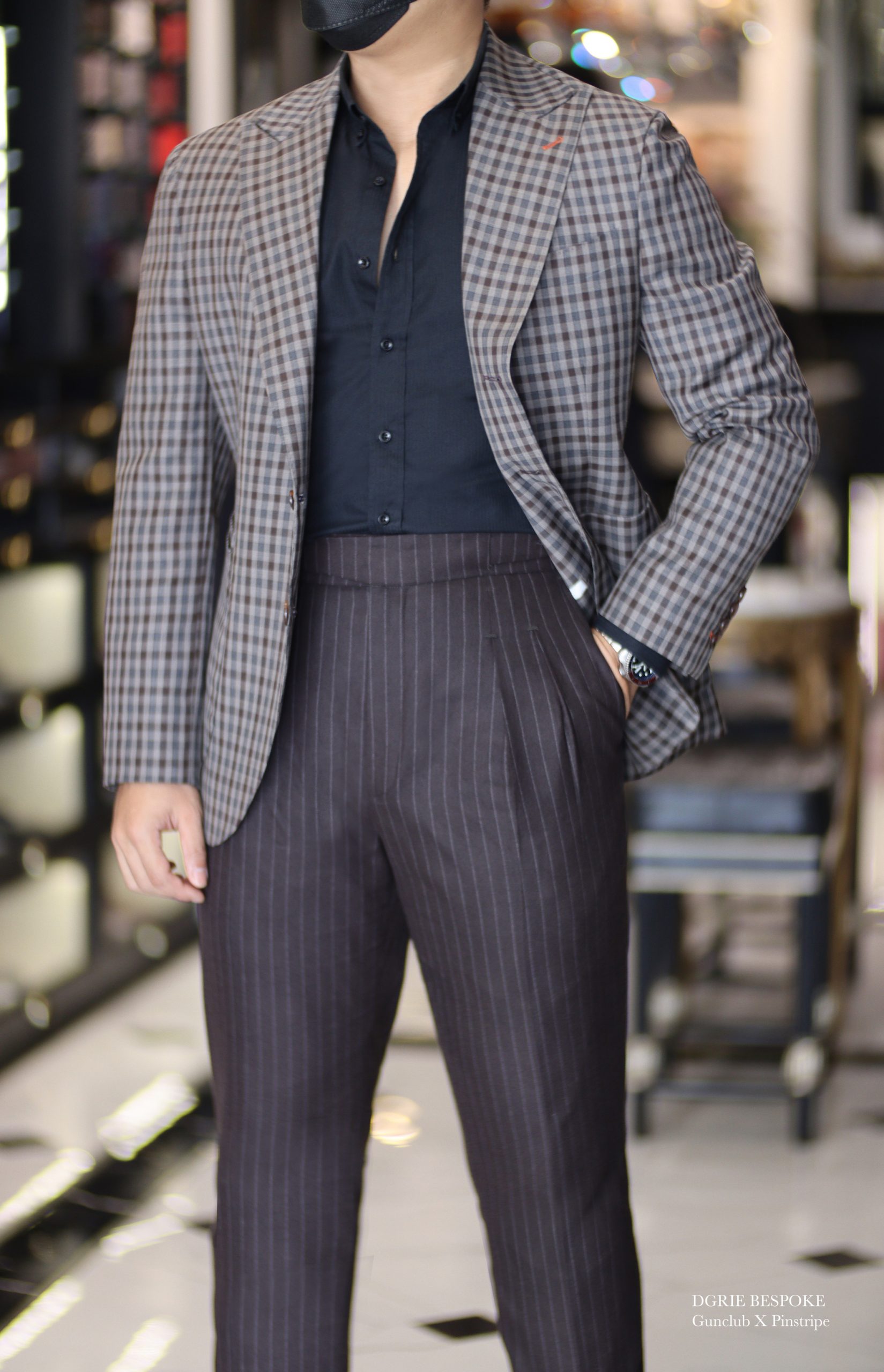 dgrie gun club check x chalk stripe pants dgrie