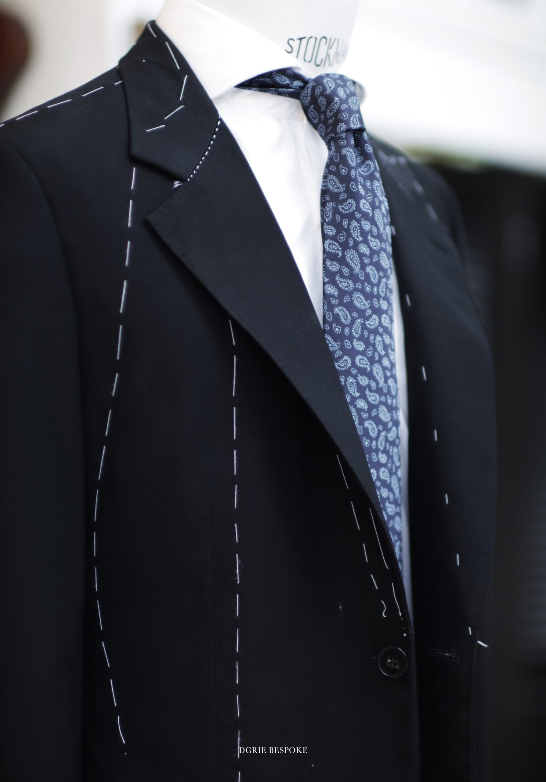 bespoke 3rd fitting classic super black suit dgrie 1