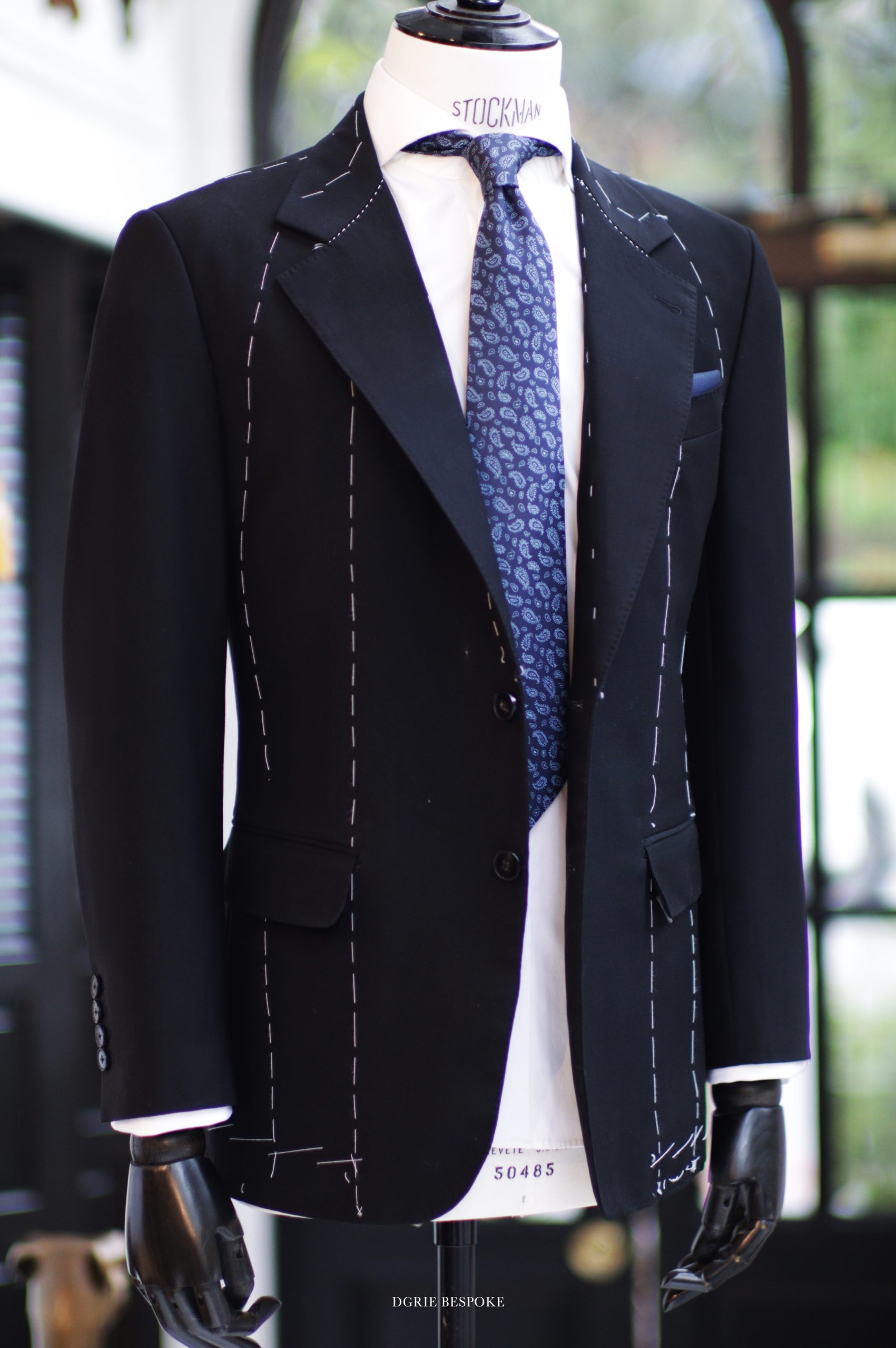 bespoke 3rd fitting classic super black suit dgrie 2