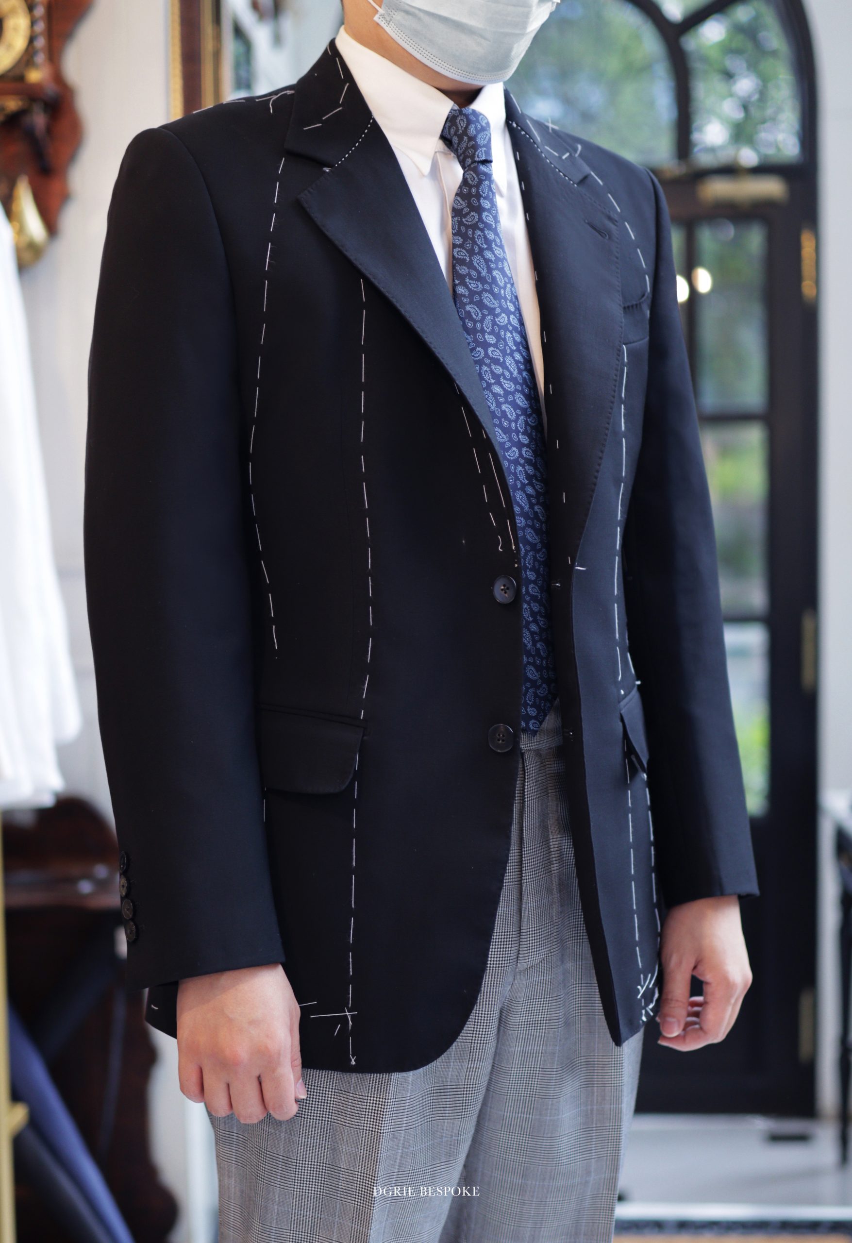 bespoke 3rd fitting classic super black suit dgrie 3
