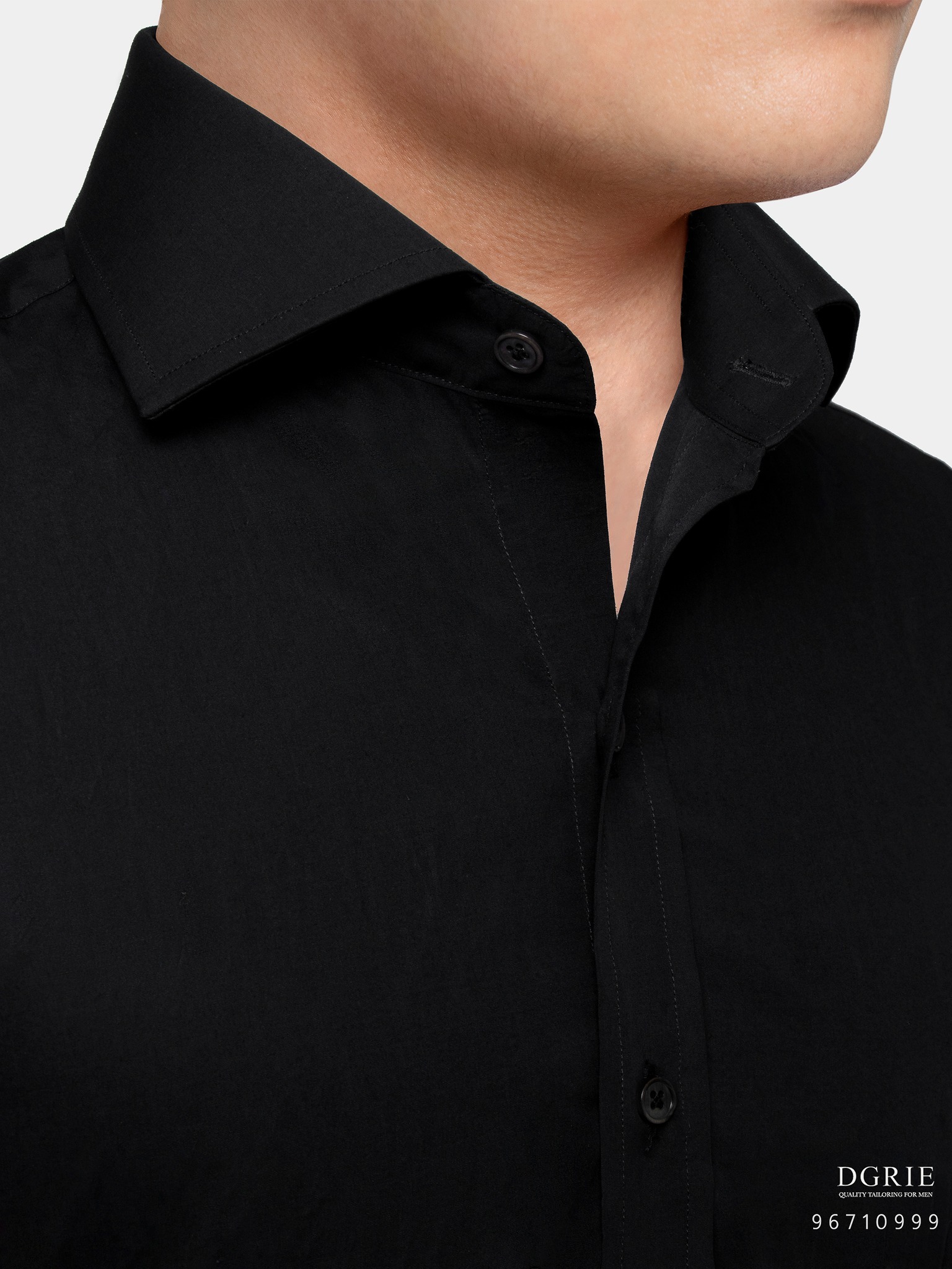 dgrie black oxford cotton shirt dgrie 3