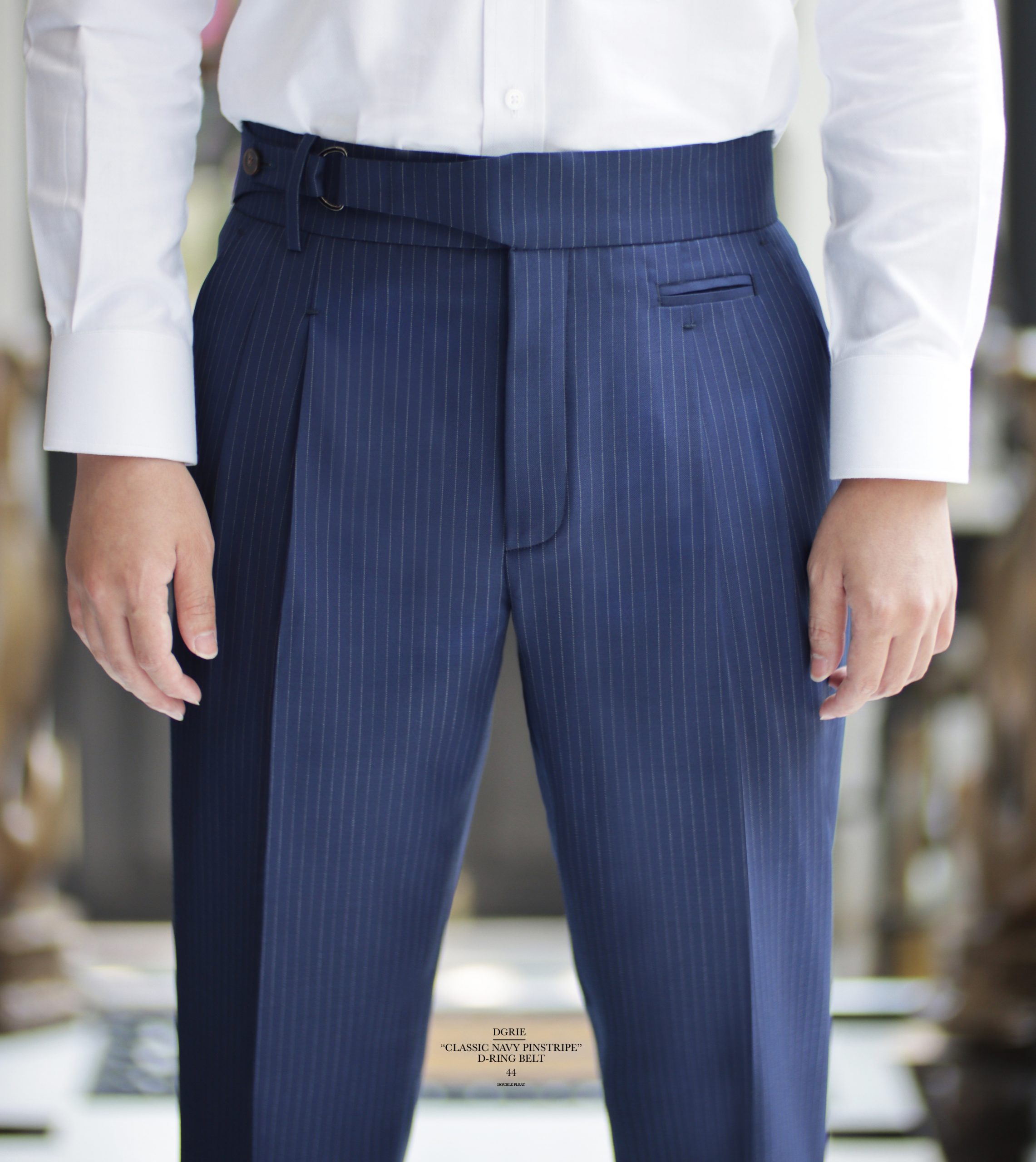 dgrie pants 44 classic navy stripe d ring dgrie