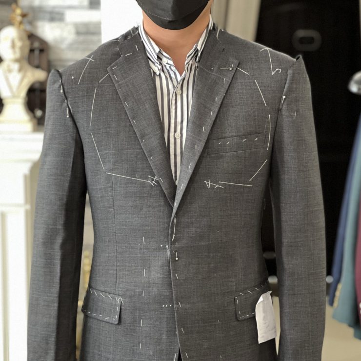 fitting grey prince of wales suit dgrie 1