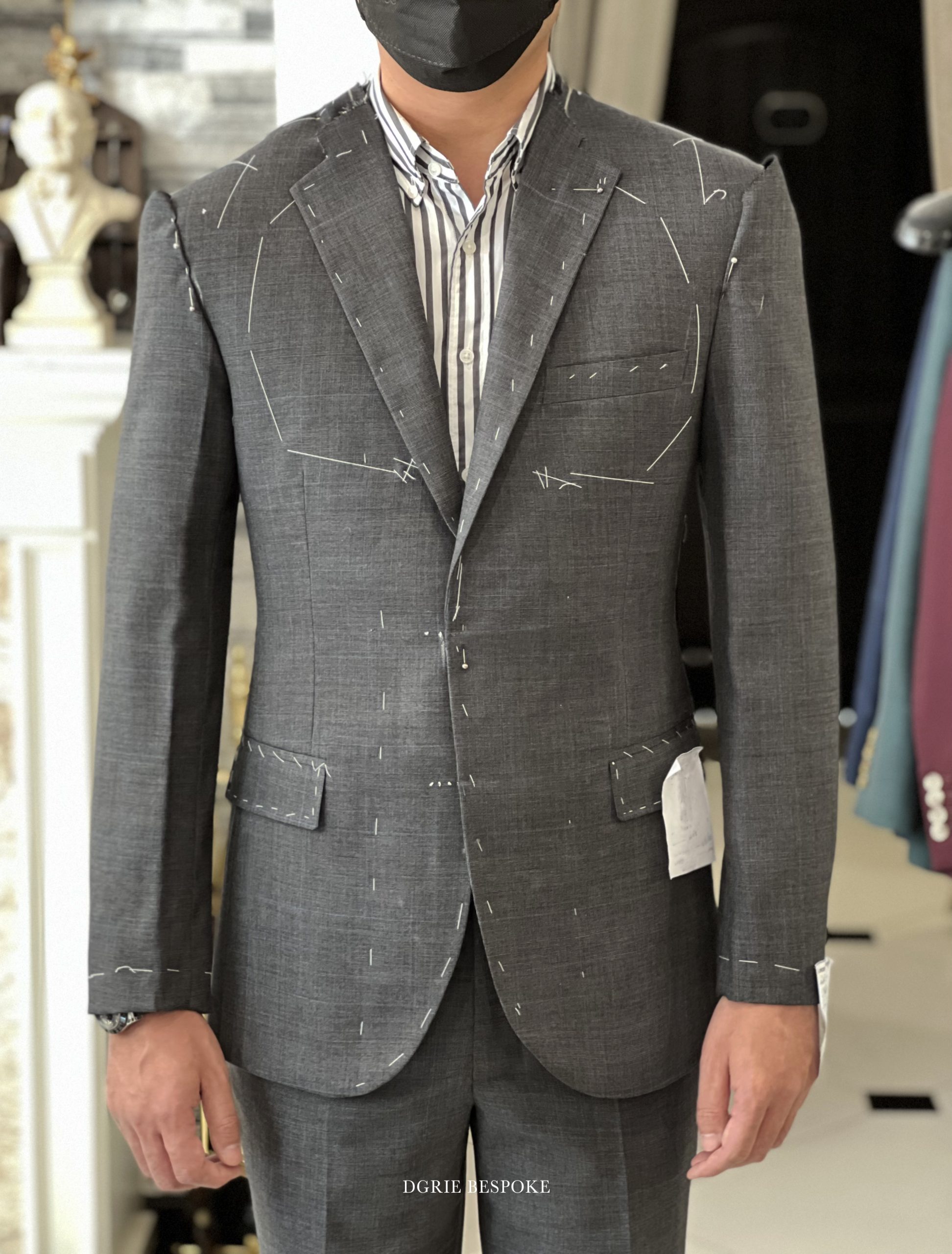 fitting grey prince of wales suit dgrie