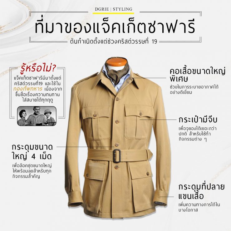 history of safari jacket dgrie dgrie