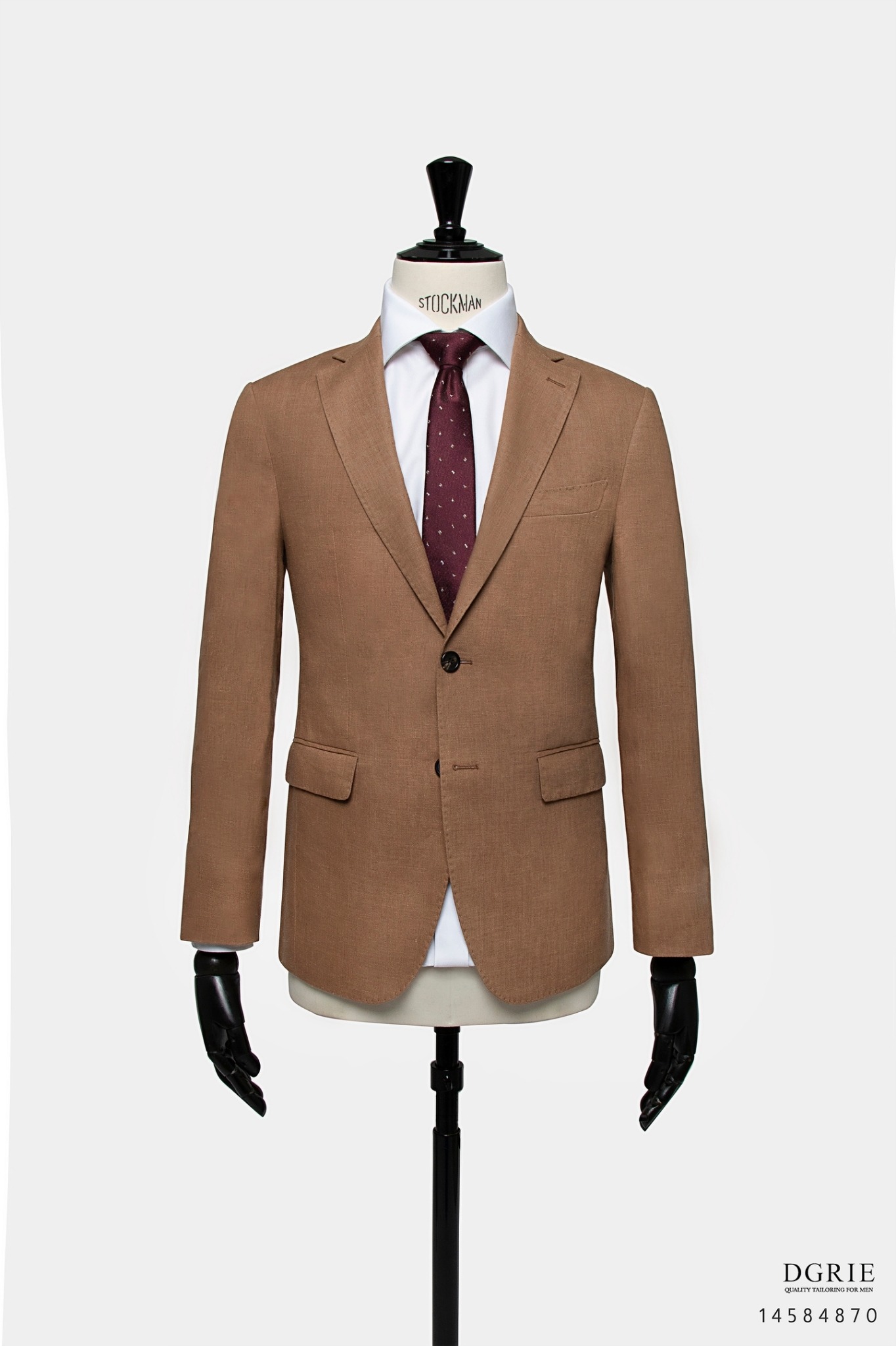 dgrie caramel brown linen jacket suit dgrie