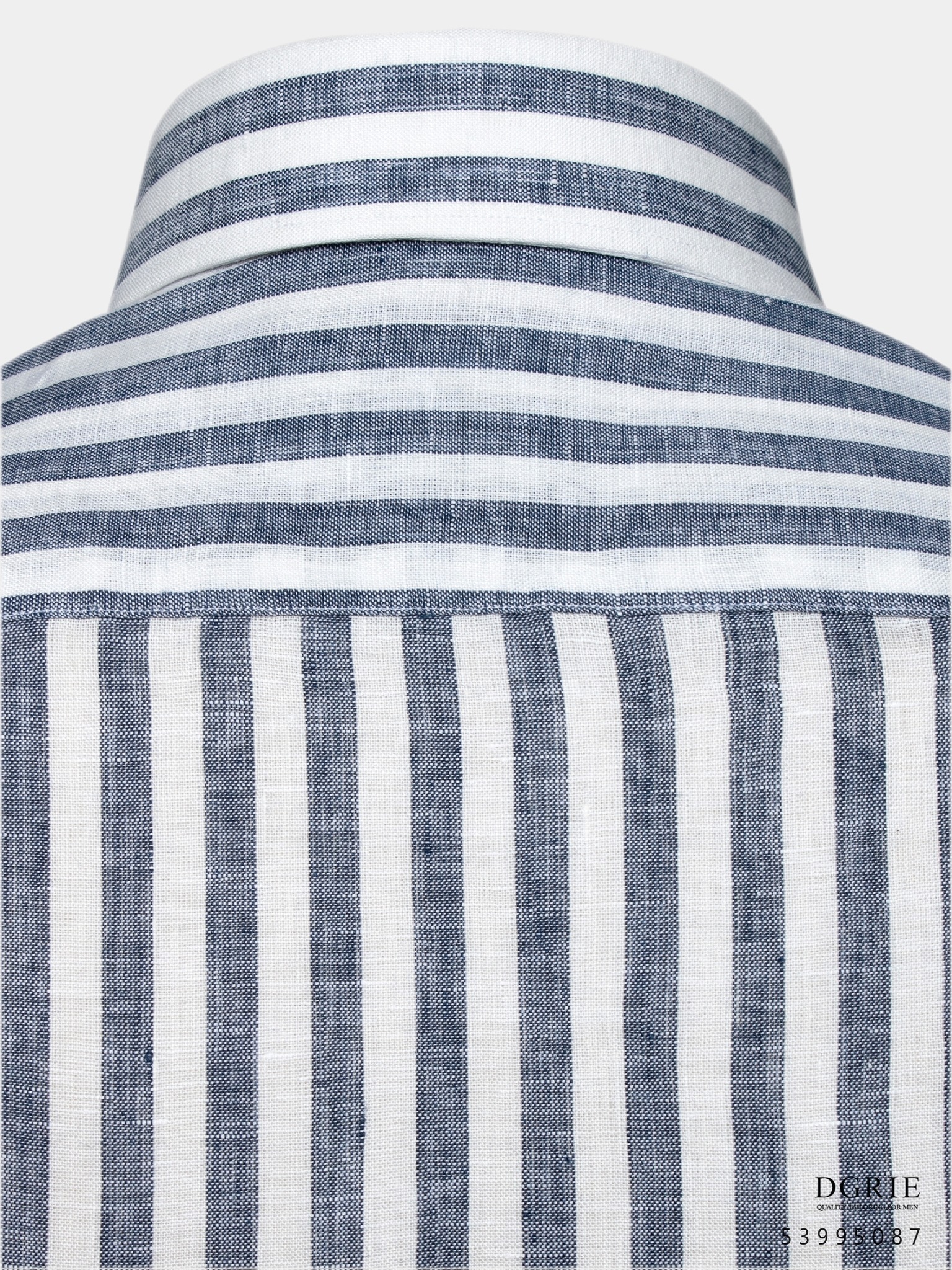 linen dark navy stripe shirt dgrie 2