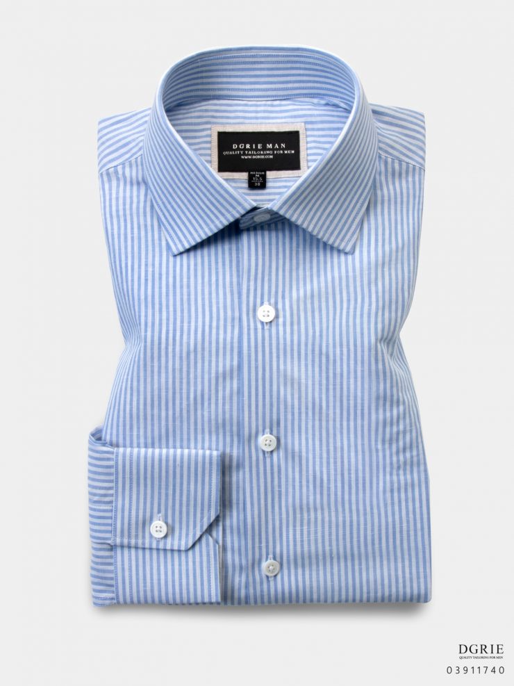 dgrie cotton linen blue stripe shirt dgrie 1