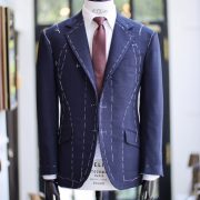 dgrie full canvas suit navy prince of wales dgrie