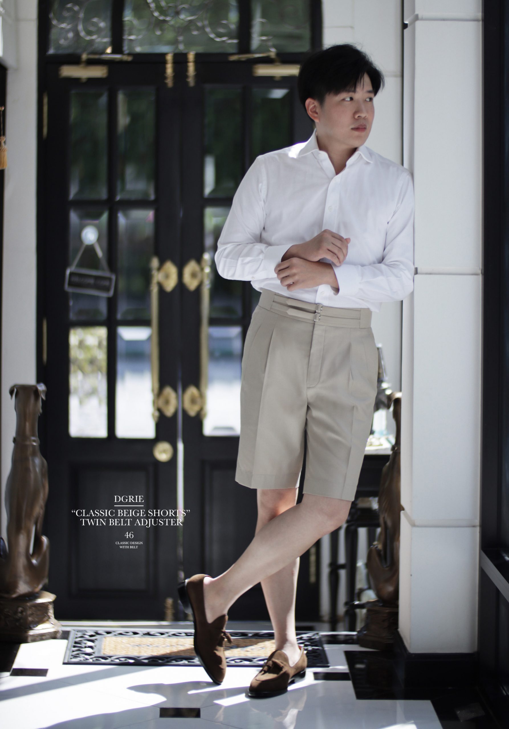 dgrie pants 46 classic beige shorts dgrie 2