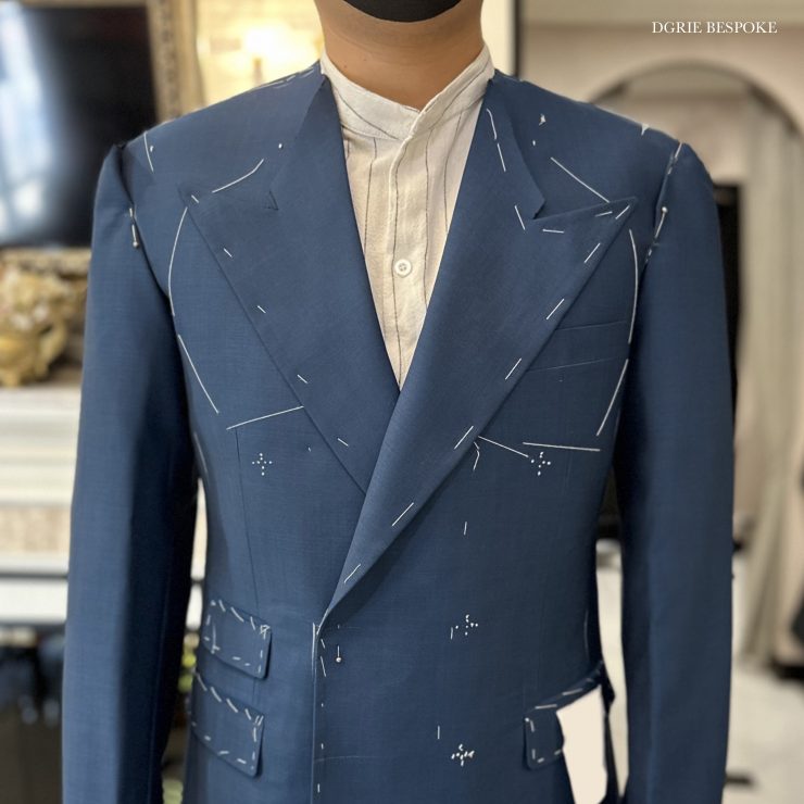 fitting blue double breasted suit dgrie 1